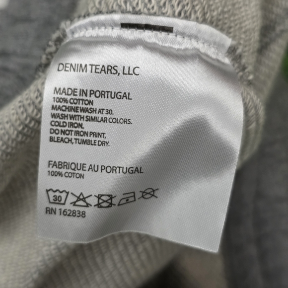 Denim Tear Grey Sweatpants with White Florals Unisex - Picture 6 of 12